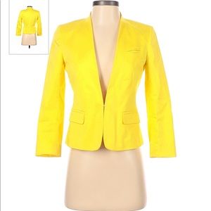 Ann Taylor yellow cropped blazer
